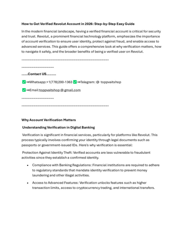 How to Get Verified Revolut Account in 2026 Step-by-Step Easy Guide
