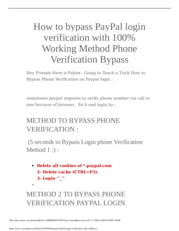 How to bypass PayPal login  verification with 100%  Working Method Phone  Verification Bypass preview image