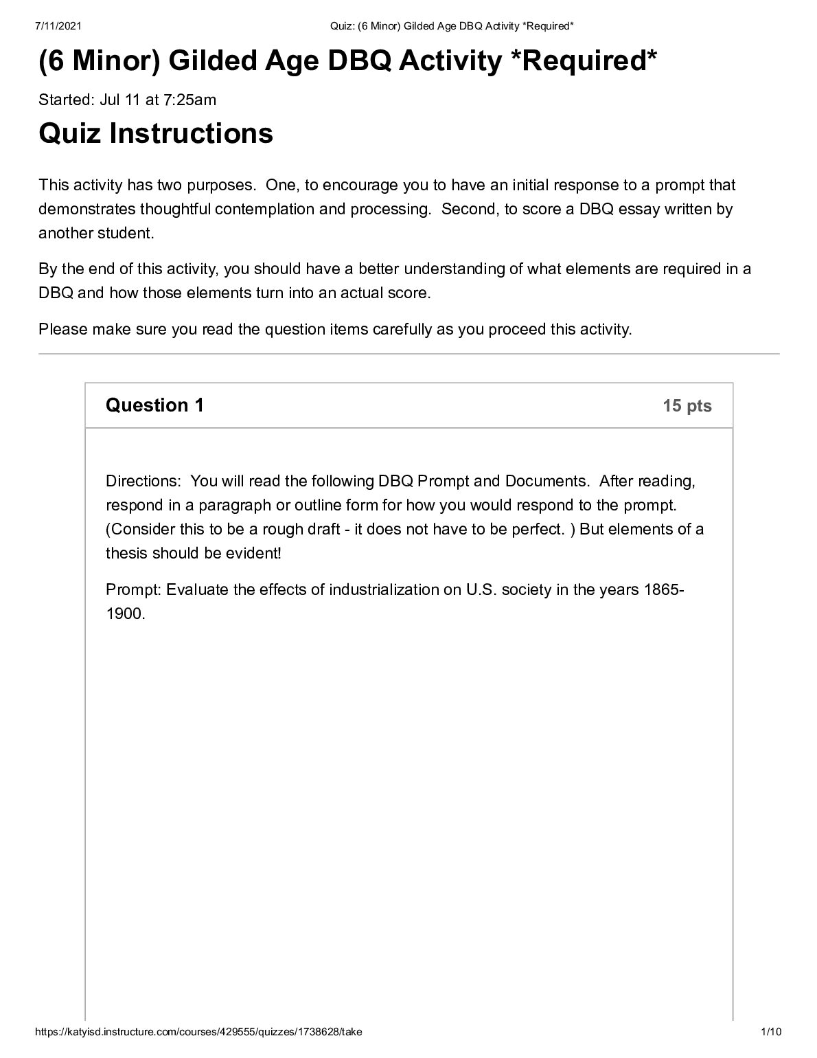 Gilded Age DBQ Activity *Required* preview image