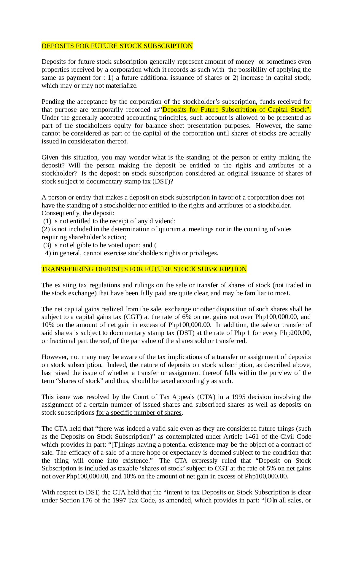 SEC Deposit for Future Subscription in the Philippines SEC Rules preview image