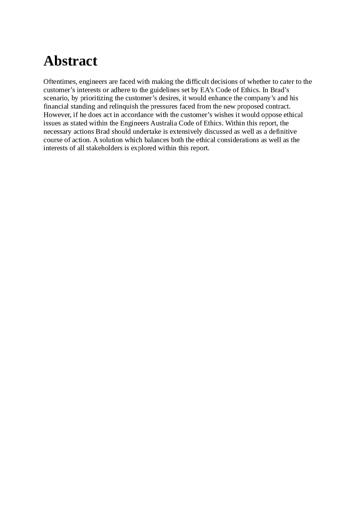 DESN3000 – Ethics Report Topic 1: Is the Customer Always Right? preview image