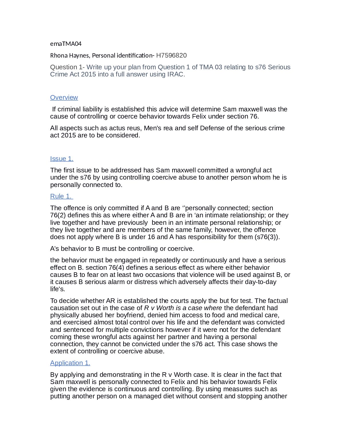 emaTMA04 LAW W111 Criminal Law and the Courts preview image
