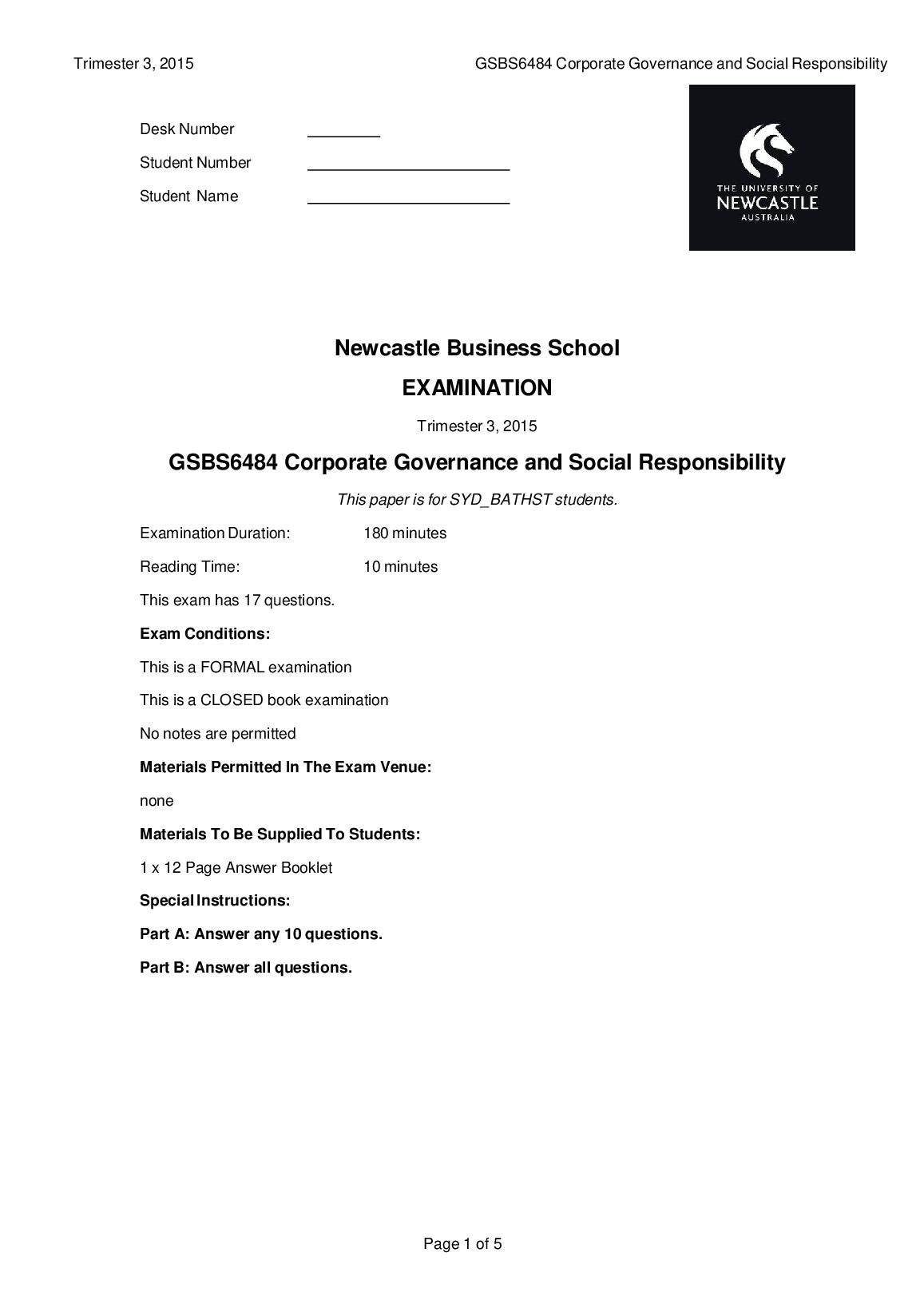 GSBS 6484 Corporate Governance and Social Responsibility preview image