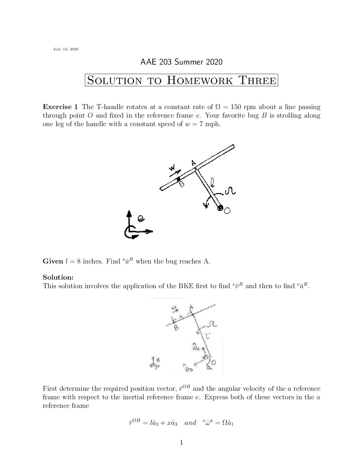 AAE 203 Aeromechanics Homework 3  Solution preview image