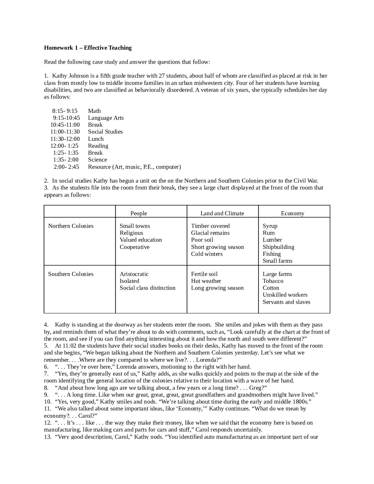 Effective Teaching: Kathy Johnson is a fifth grade teacher with 27 students, about half of whom are classified as placed... preview image