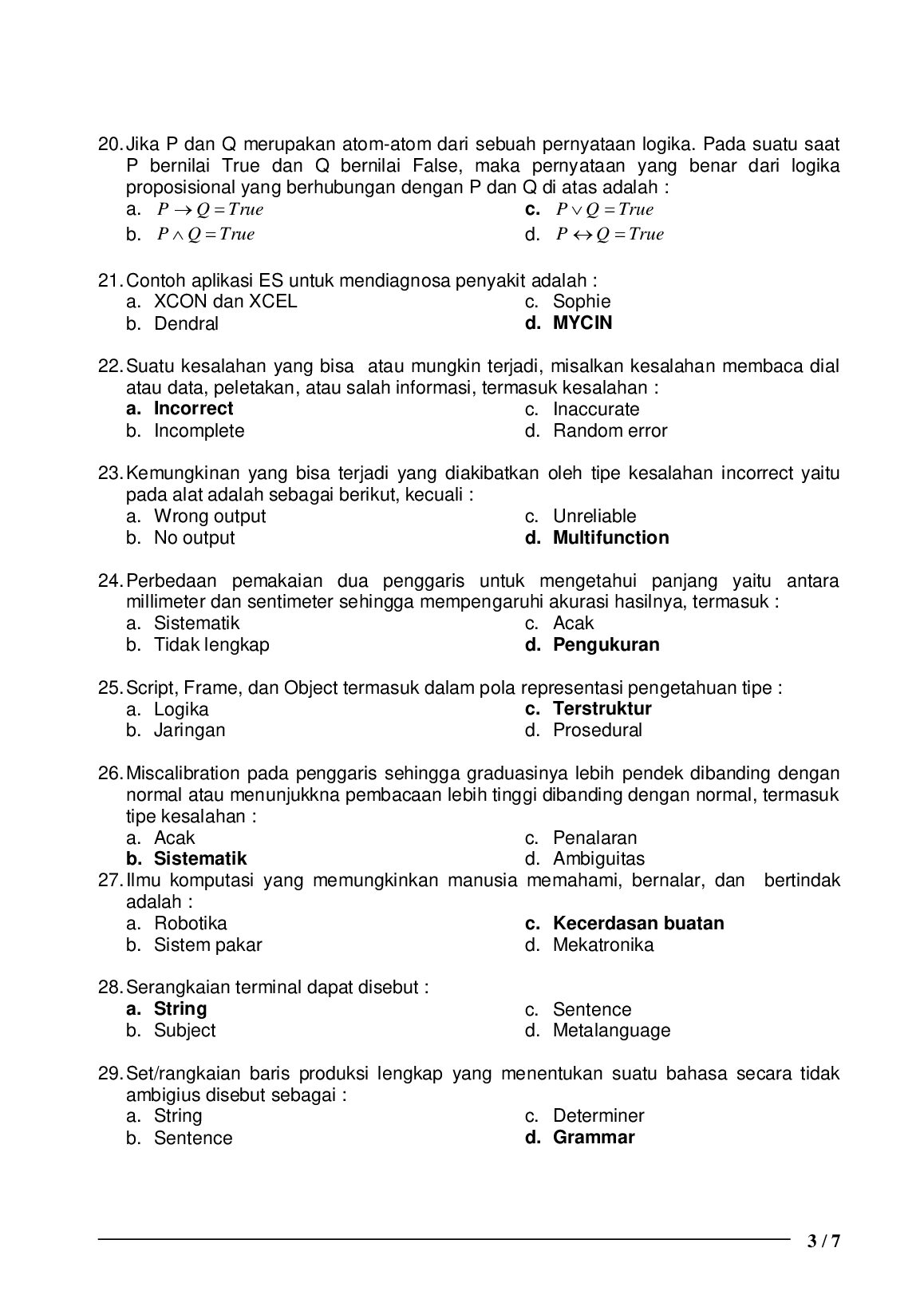 LATIHAN SOAL UAS SBP SISTEM INF 123 document preview page 3