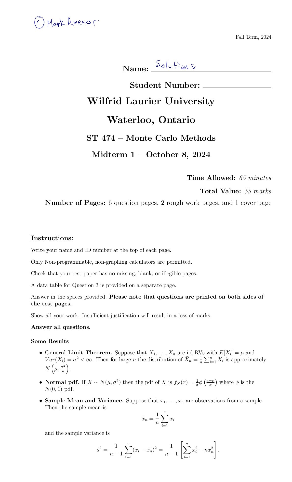 ST474_Midterm1_F2024_Solutions.pdf.pdf Preview 1