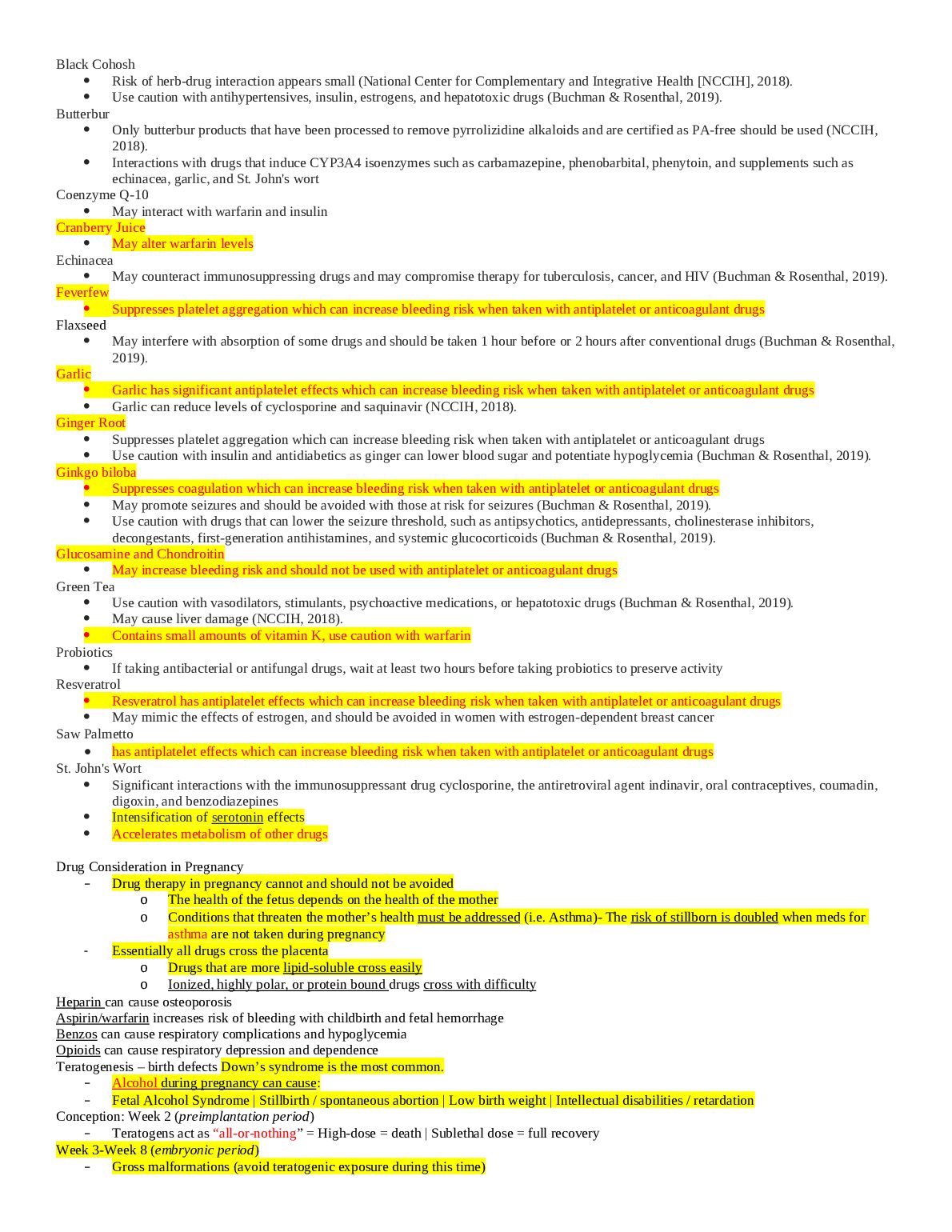 NUR 2407  Pharmacology QUIZ 10 Study Guide preview image