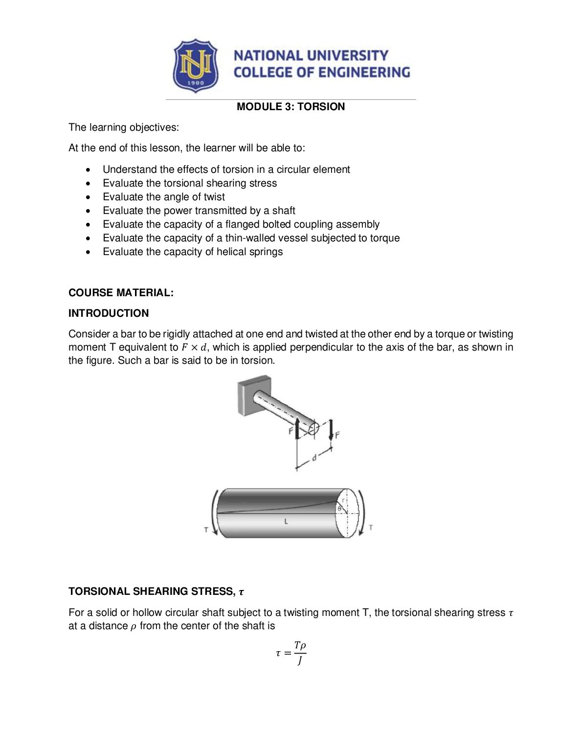 CEMDE F40 Module 3 - Torsion preview image