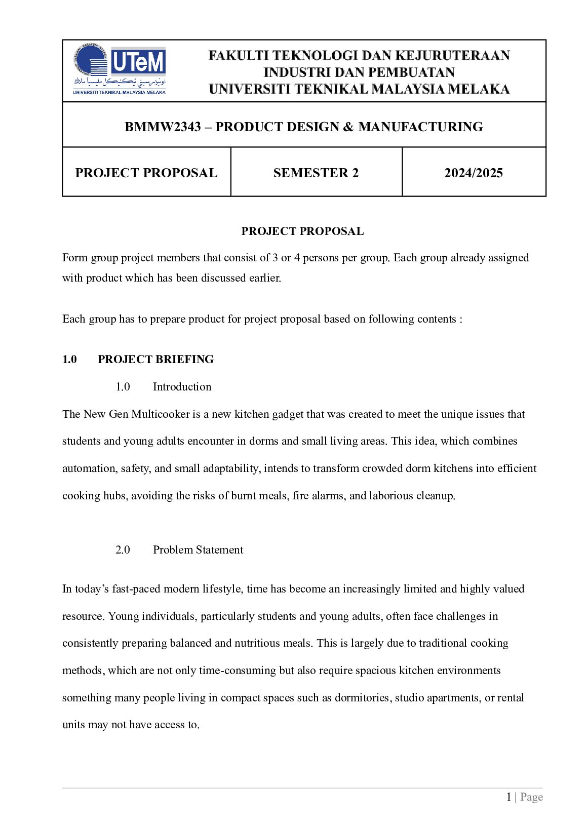BMIW 2343 - PDM - PROJECT PROPOSAL preview image