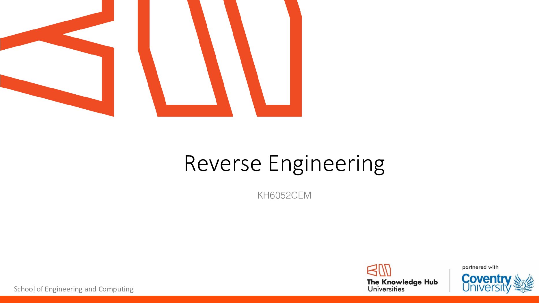 Packers Vs Cryptors Reverse Engineering  KH6052CEM  Lecture 10 | The knowledge Hub universities - Conventry university preview image