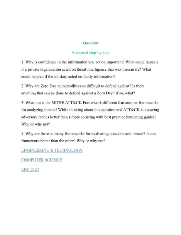 Why is confidence in the information you act on important 