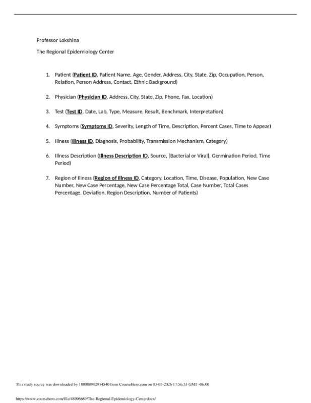 The Regional Epidemiology Center preview image
