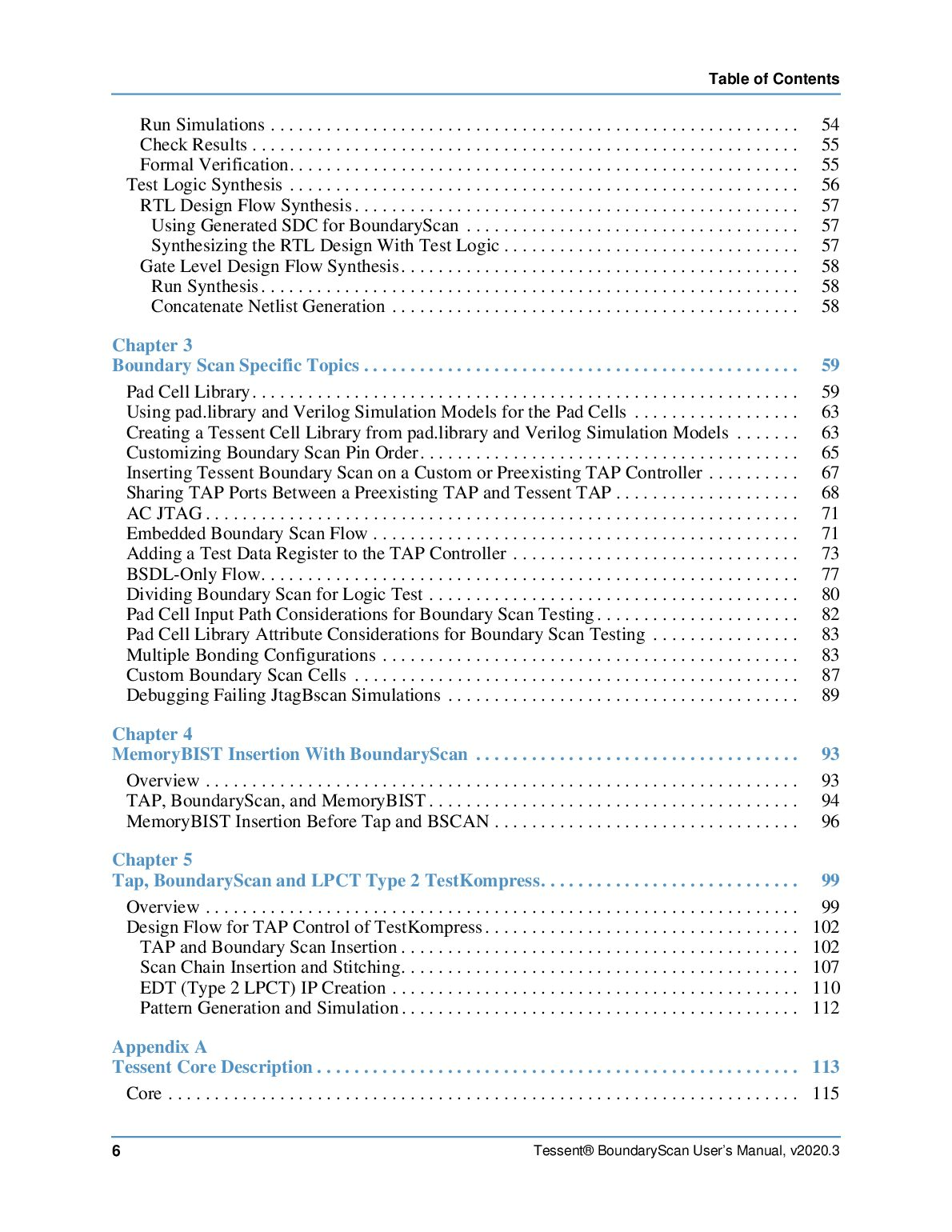 Tessent® BoundaryScan User’s Manual  Software Version 2020.3 document preview page 6