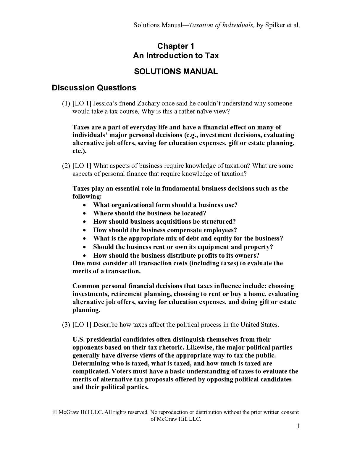 Solutions Manual For McGraw Hill's Taxation of Individuals 2026 By Brian Spilker, Benjamin Ayers, John Barrick, Troy Lewis, John Robinson, Connie Weav... document preview page 2