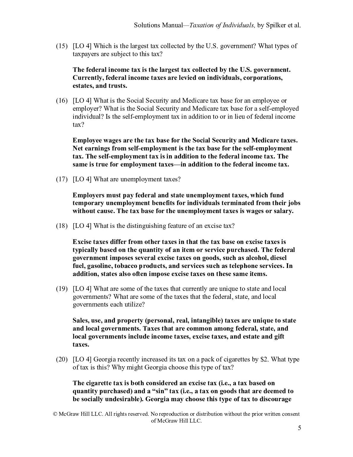 Solutions Manual For McGraw Hill's Taxation of Individuals 2026 By Brian Spilker, Benjamin Ayers, John Barrick, Troy Lewis, John Robinson, Connie Weav... document preview page 6