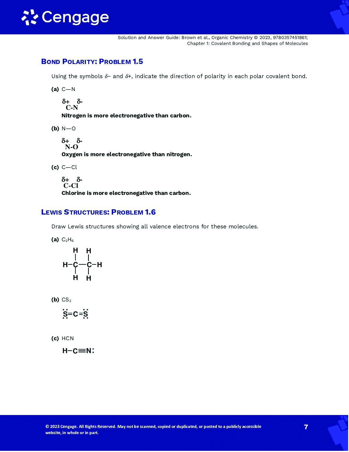 Solutions Manual For Organic Chemistry, 9th Edition By William Brown, Brent Iverson, Eric Anslyn, Christopher Foote document preview page 8