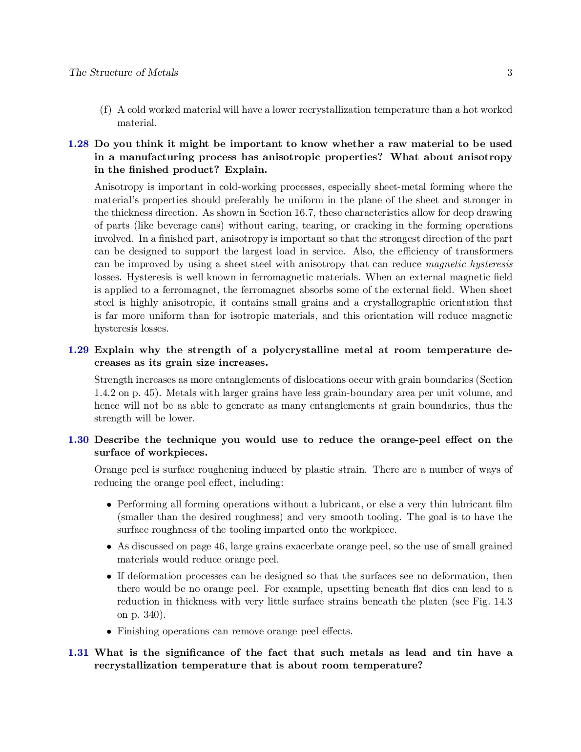 Solutions Manual For Manufacturing Engineering and Technology SI Edition 7th Edition By Serope Kalpakjian Stephen Schmid document preview page 3