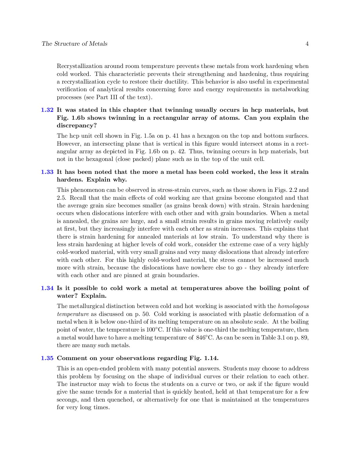 Solutions Manual For Manufacturing Engineering and Technology SI Edition 7th Edition By Serope Kalpakjian Stephen Schmid document preview page 4