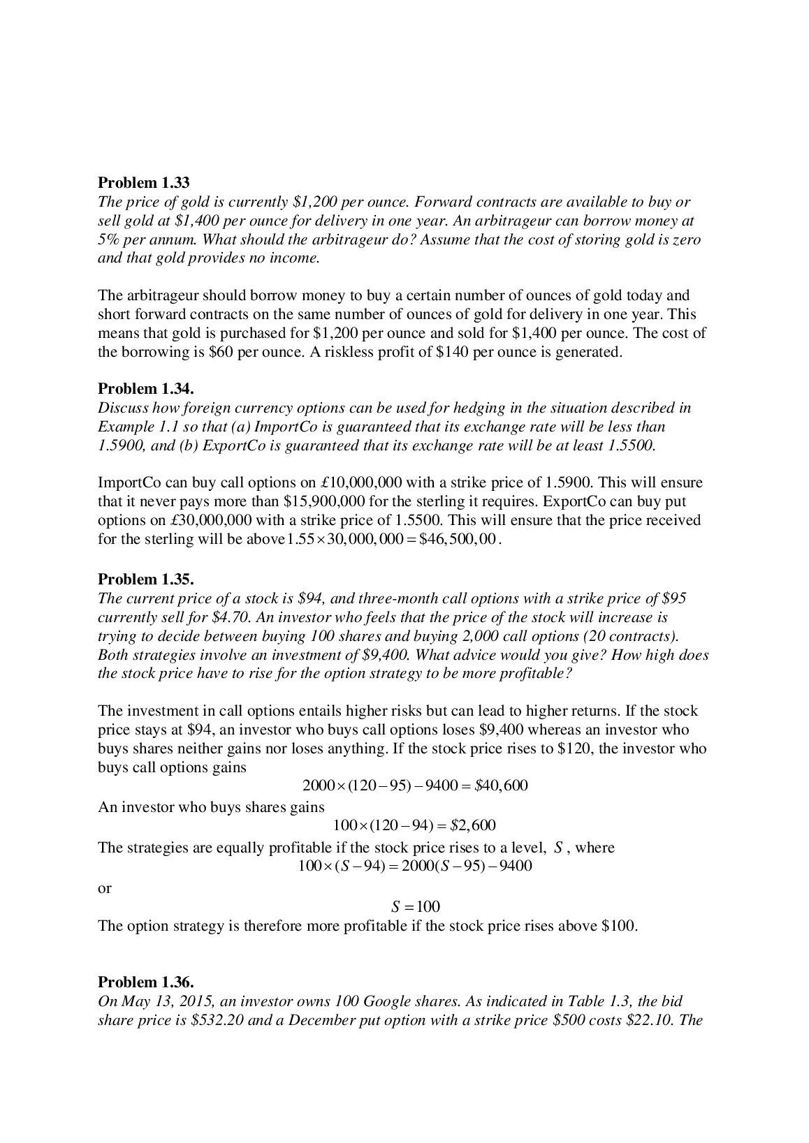 Solutions Manual For Fundamentals of Futures and Options Markets 9th Global Edition By John C. Hull document preview page 8