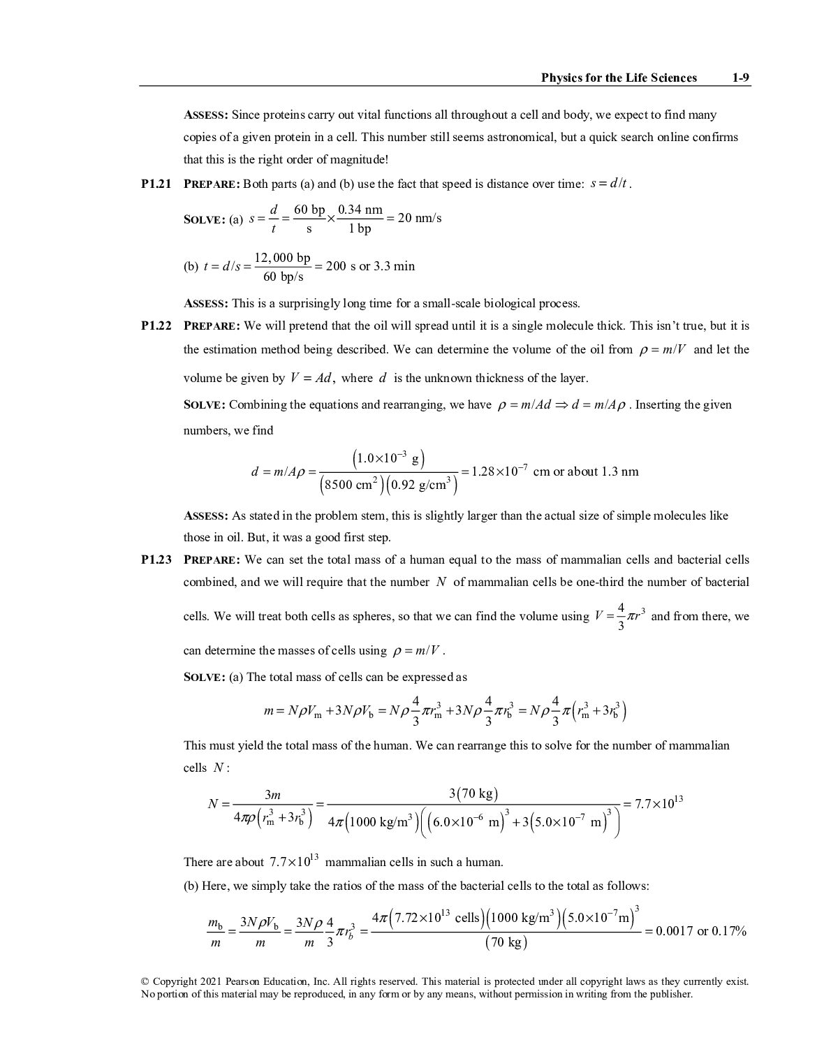 Solutions Manual University Physics for the Life Sciences 1st Edition By Randall  Knight  Brian Jones Stuart F document preview page 9