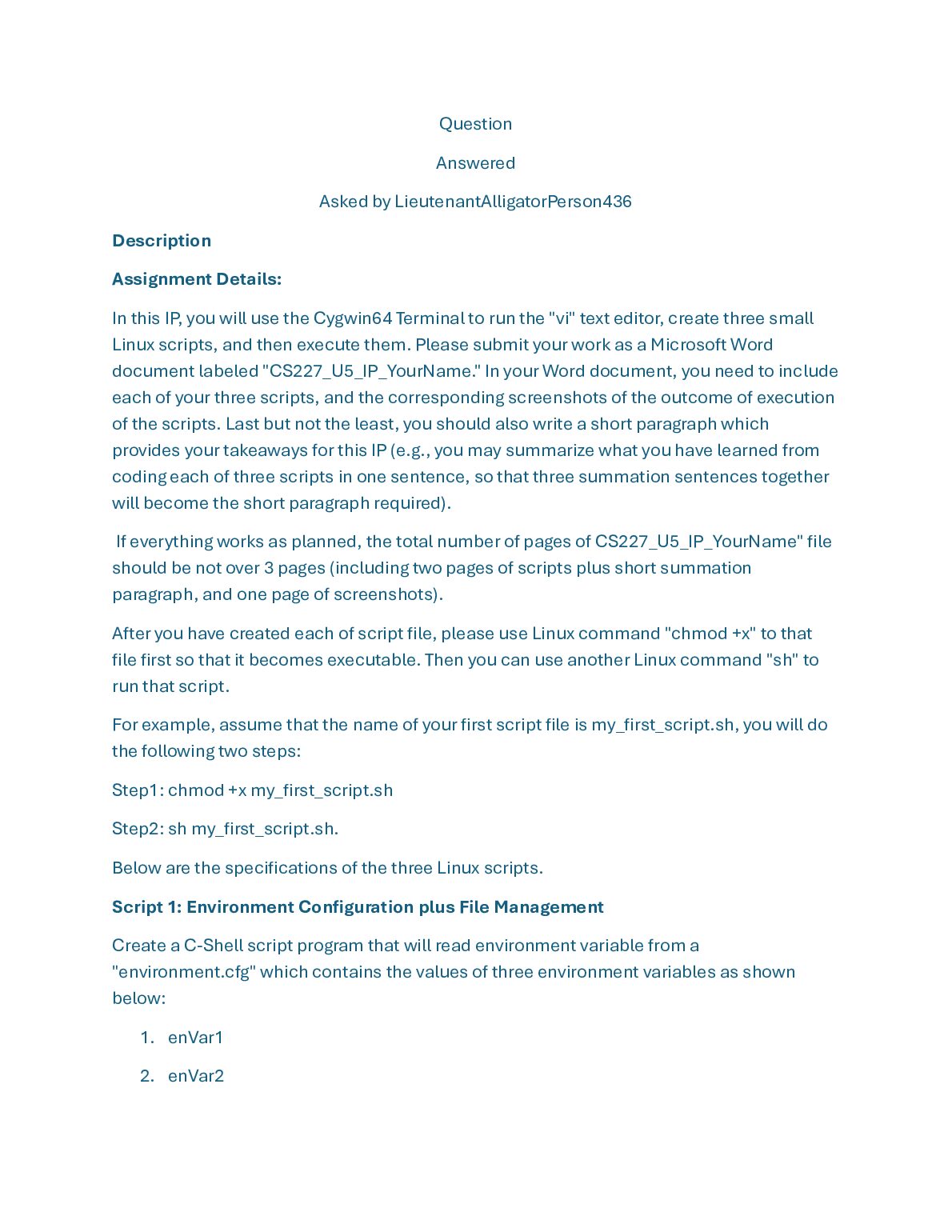 In this IP, you will use the Cygwin64 Terminal to run the .pdf Preview 1