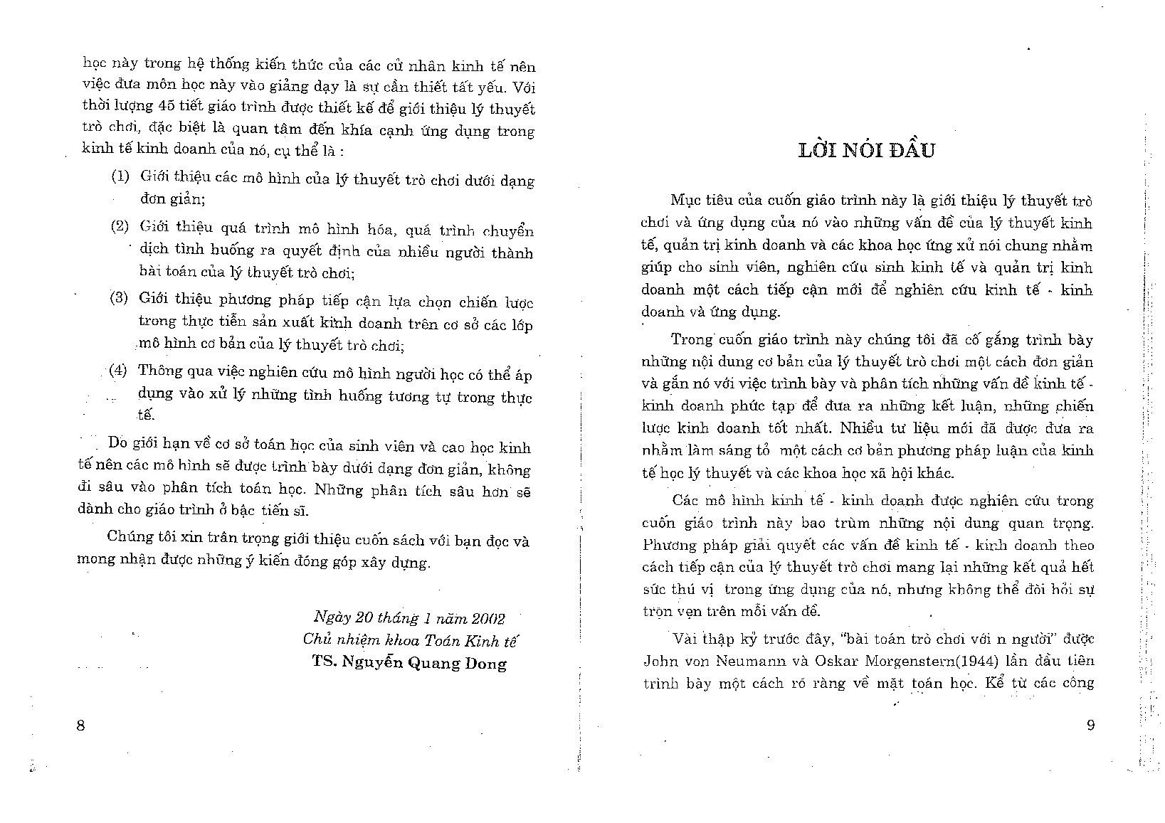 TRUGNG DAI HOC KINH TE @uéc DAN" KHOA TOAN KINH TE - BO MON DIEU KHIEN KINH TE TS. NGUYEN KHAC MINH document preview page 6