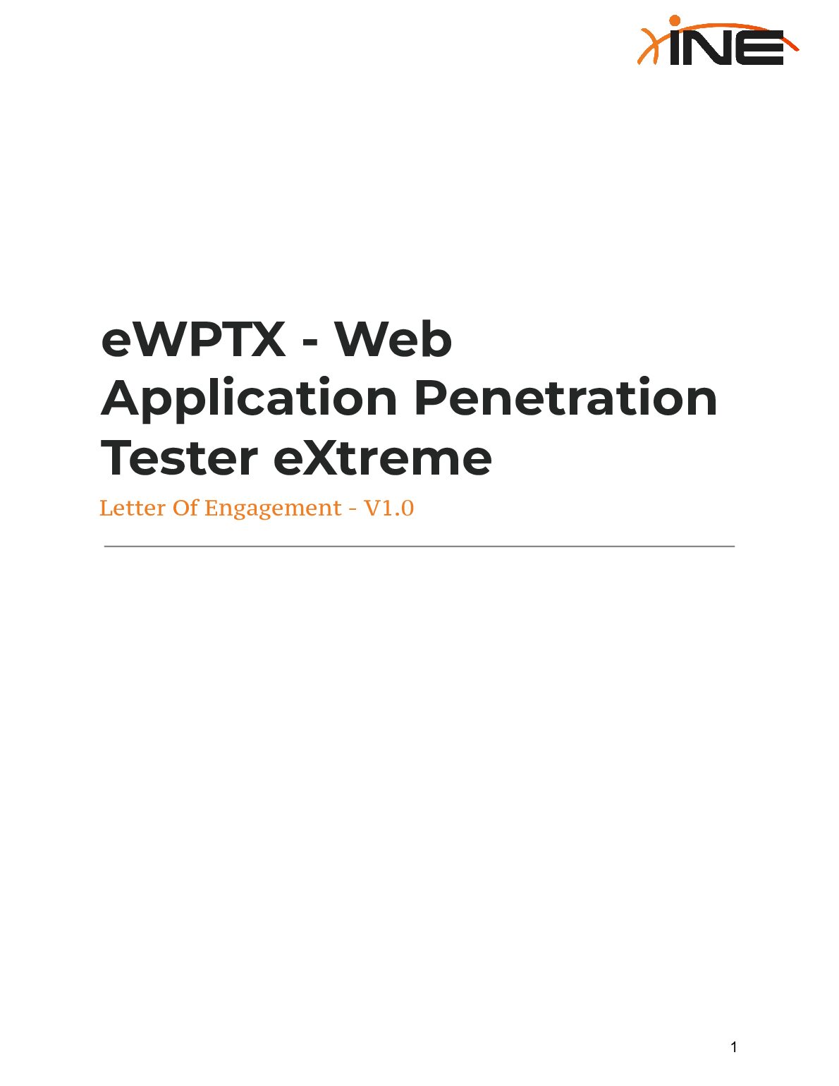 eWPTX - Web Application Penetration Tester eXtreme Letter Of Engagement - V1.0 preview image