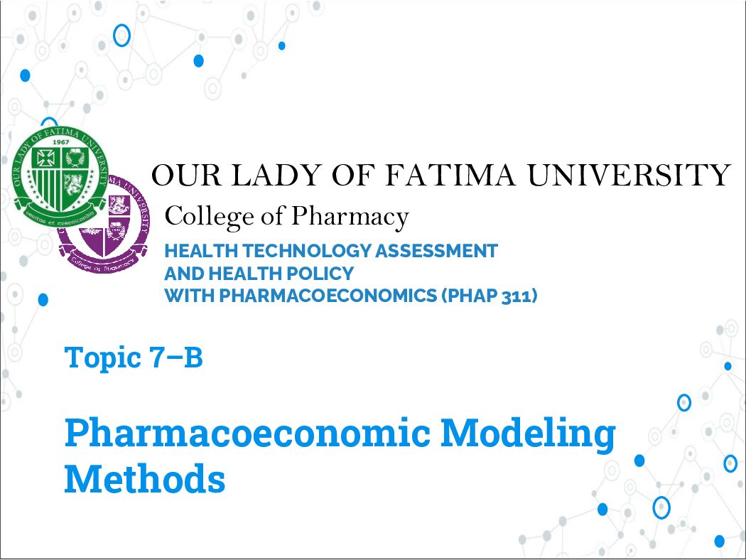 Topic_7B_Pharmacoeconomic_Modeling_Methods.pdf.pdf Preview 1