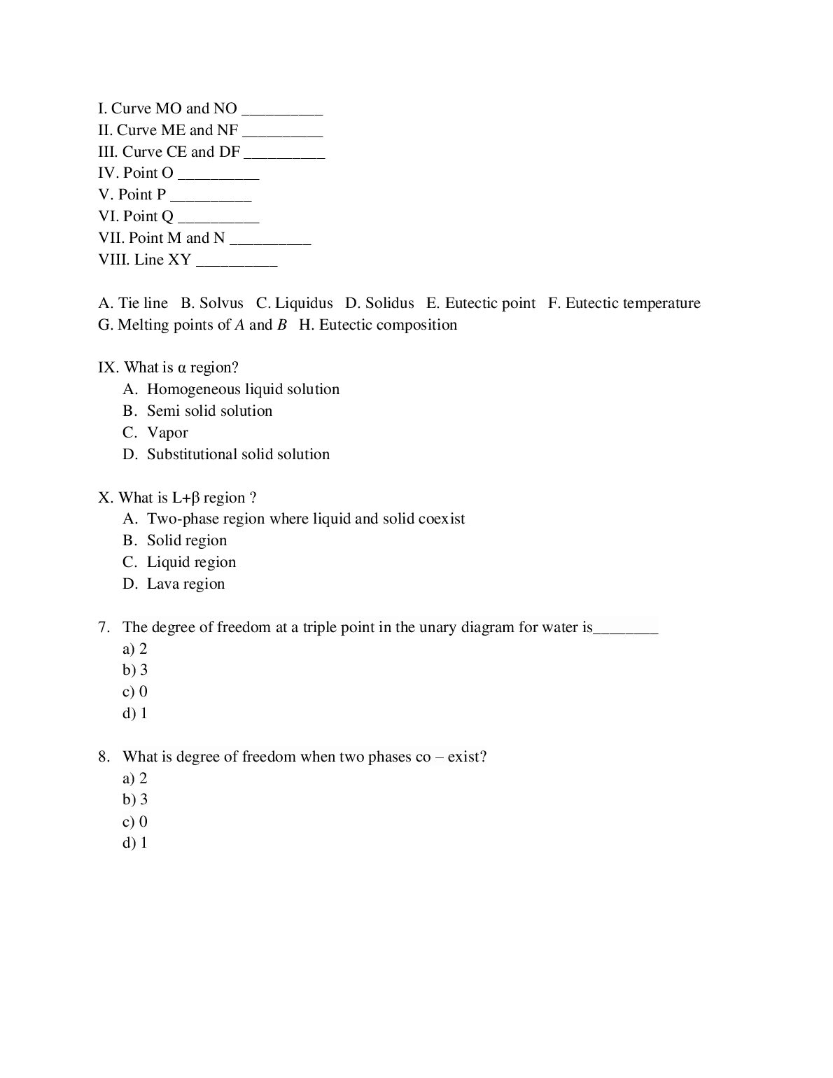 MSE 331R Final Review document preview page 3