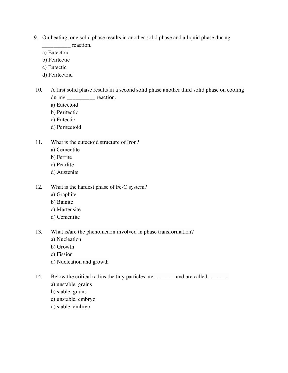 MSE 331R Final Review document preview page 4
