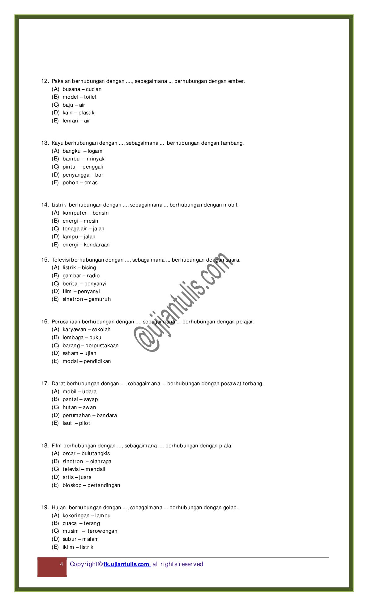 Latihan Soal U Tes Potensi Akademik (TPA) document preview page 4