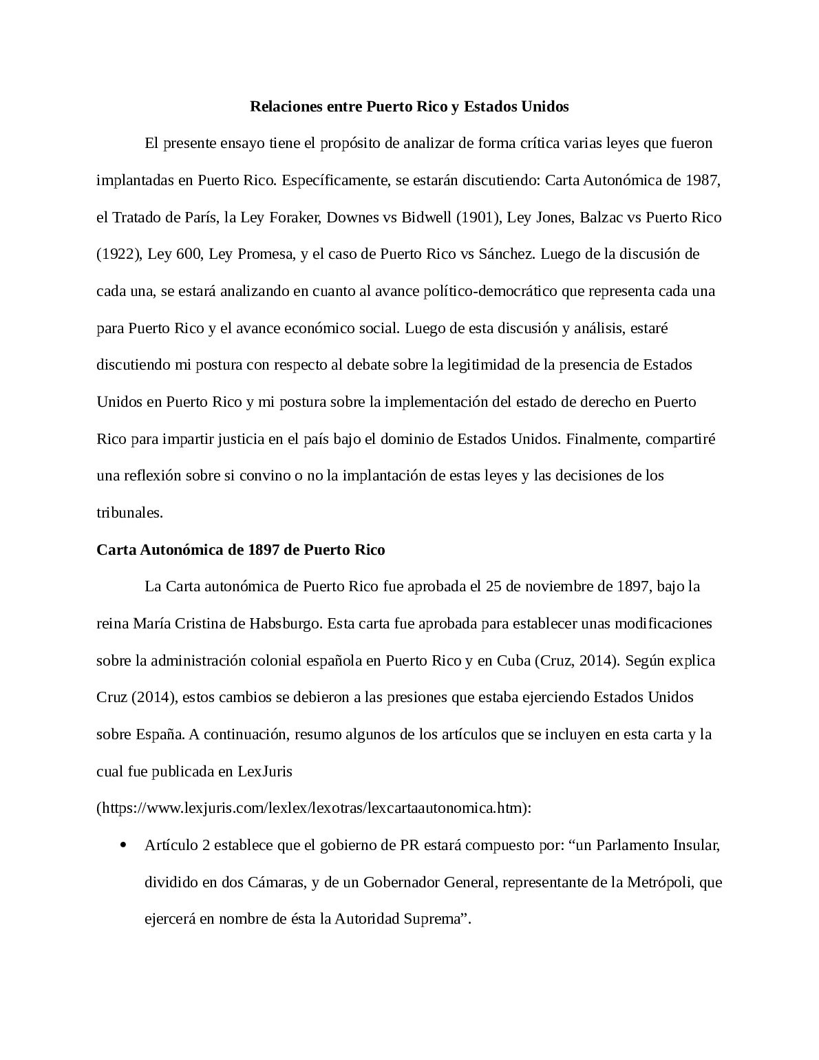 CISO 3122 Relaciones entre Puerto Rico y Estados Unidos document preview page 2