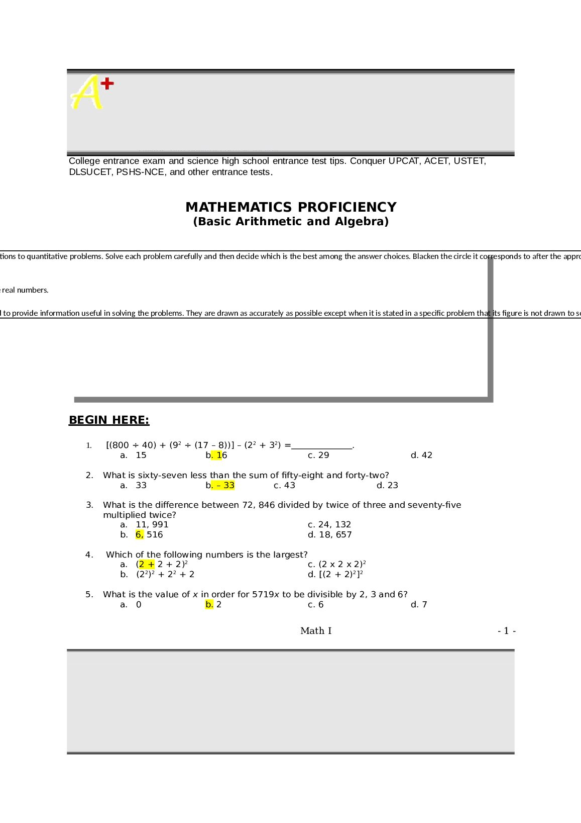 Math_Module_1_BASIC_ARITHMETIC.docx.pdf Preview 1