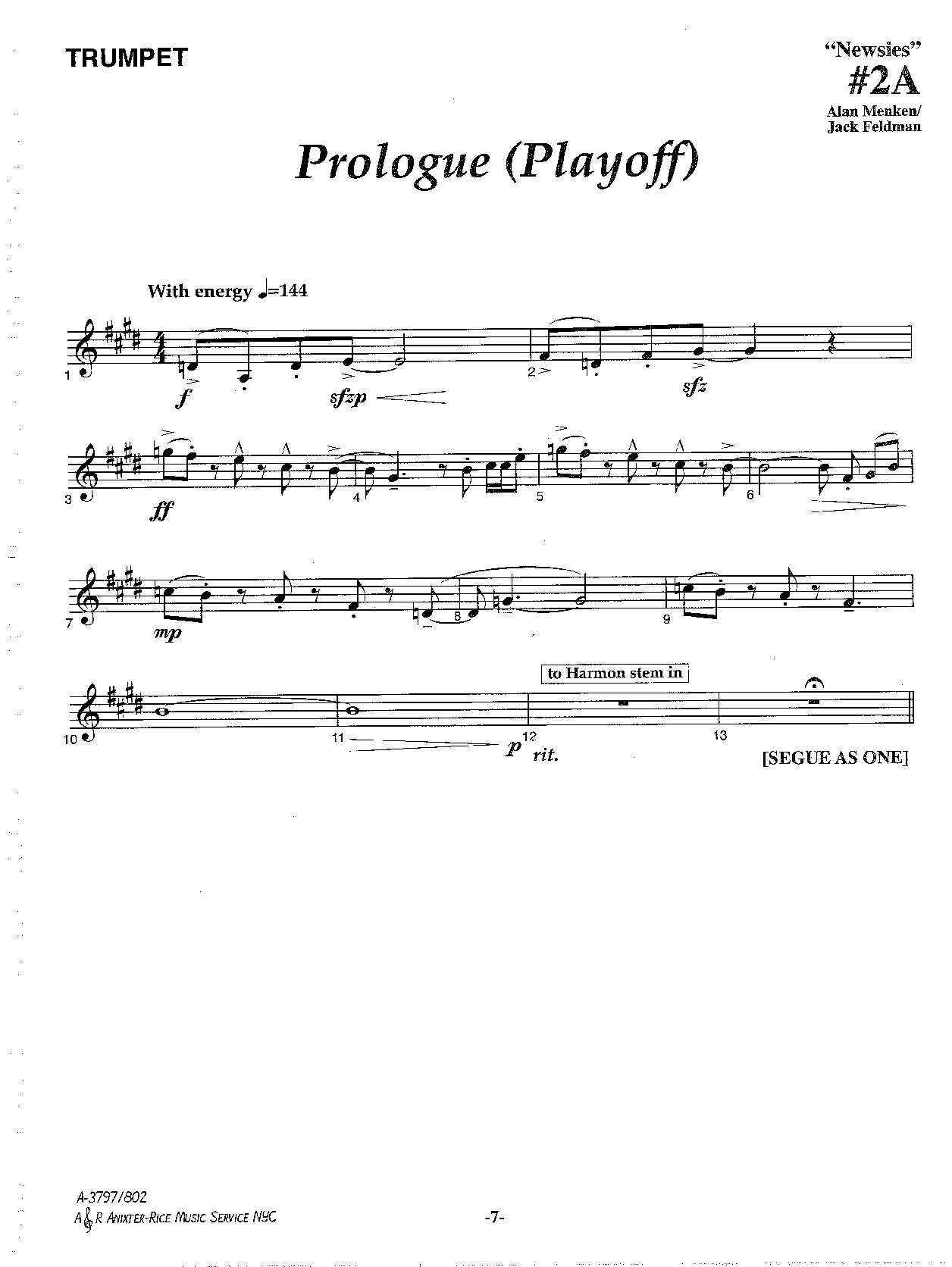 MUSC MISC Newsies MTI 2. Trumpet document preview page 9