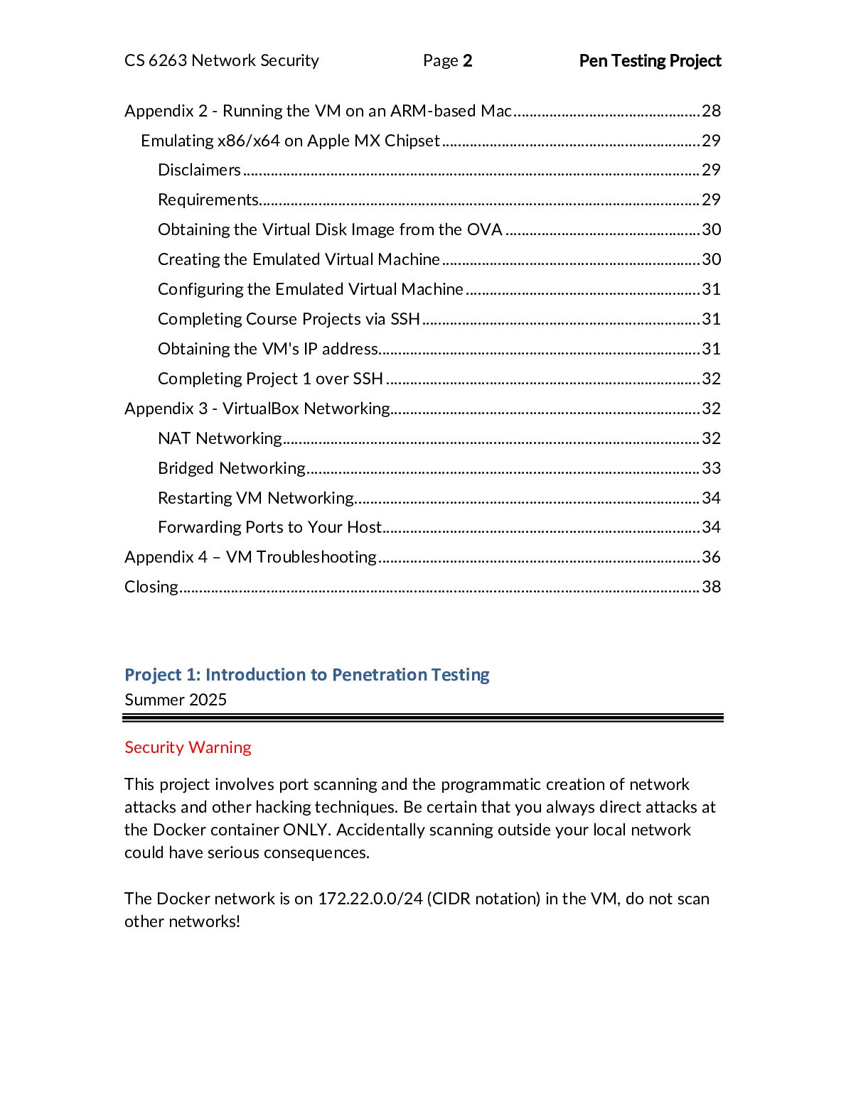 CS 6263 Network Security Pen Testing Project document preview page 2