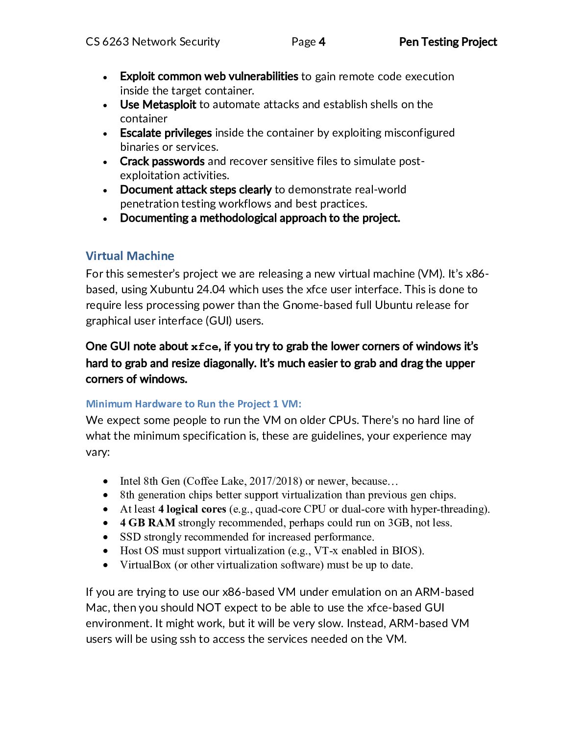 CS 6263 Network Security Pen Testing Project document preview page 4