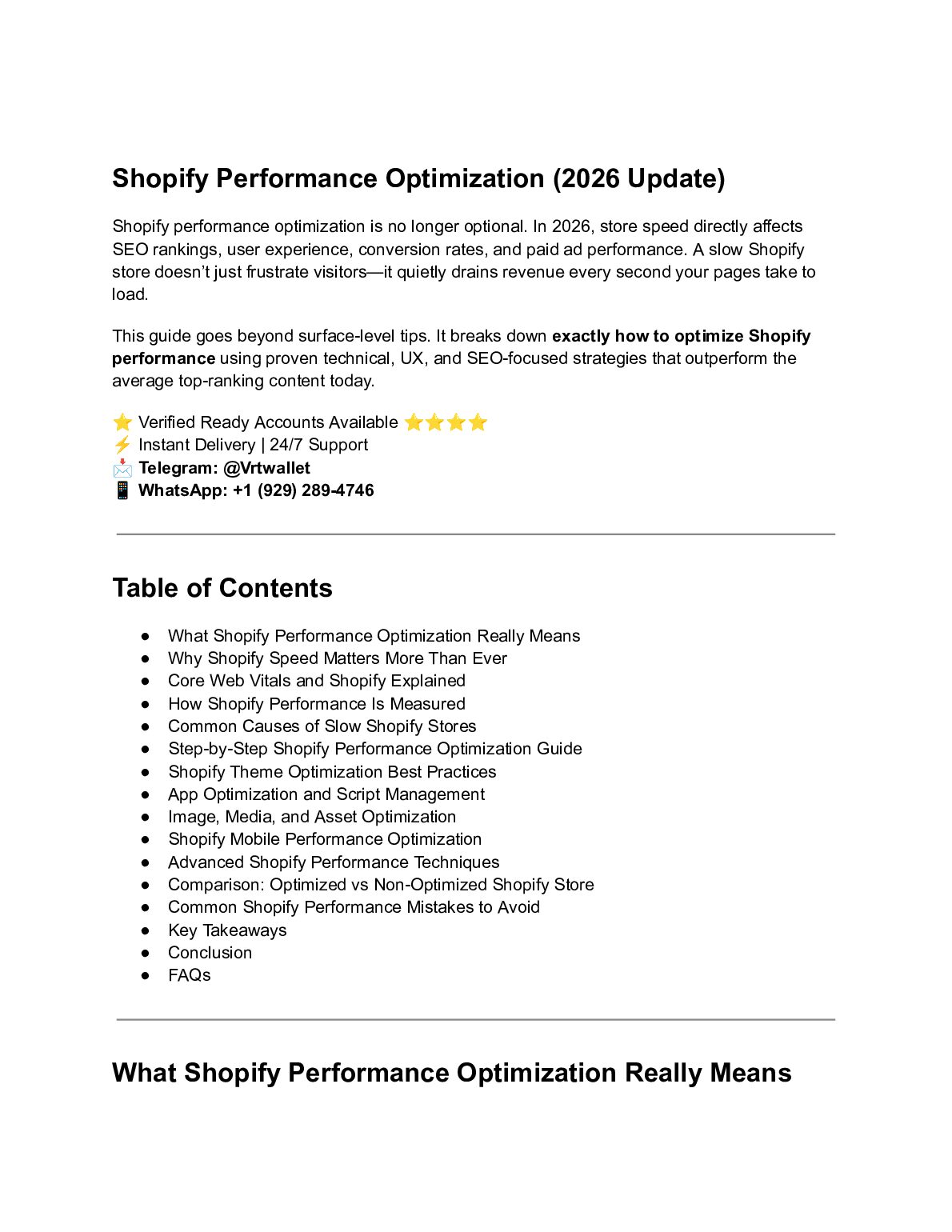 Shopify Performance Optimization (2026 Update) preview image