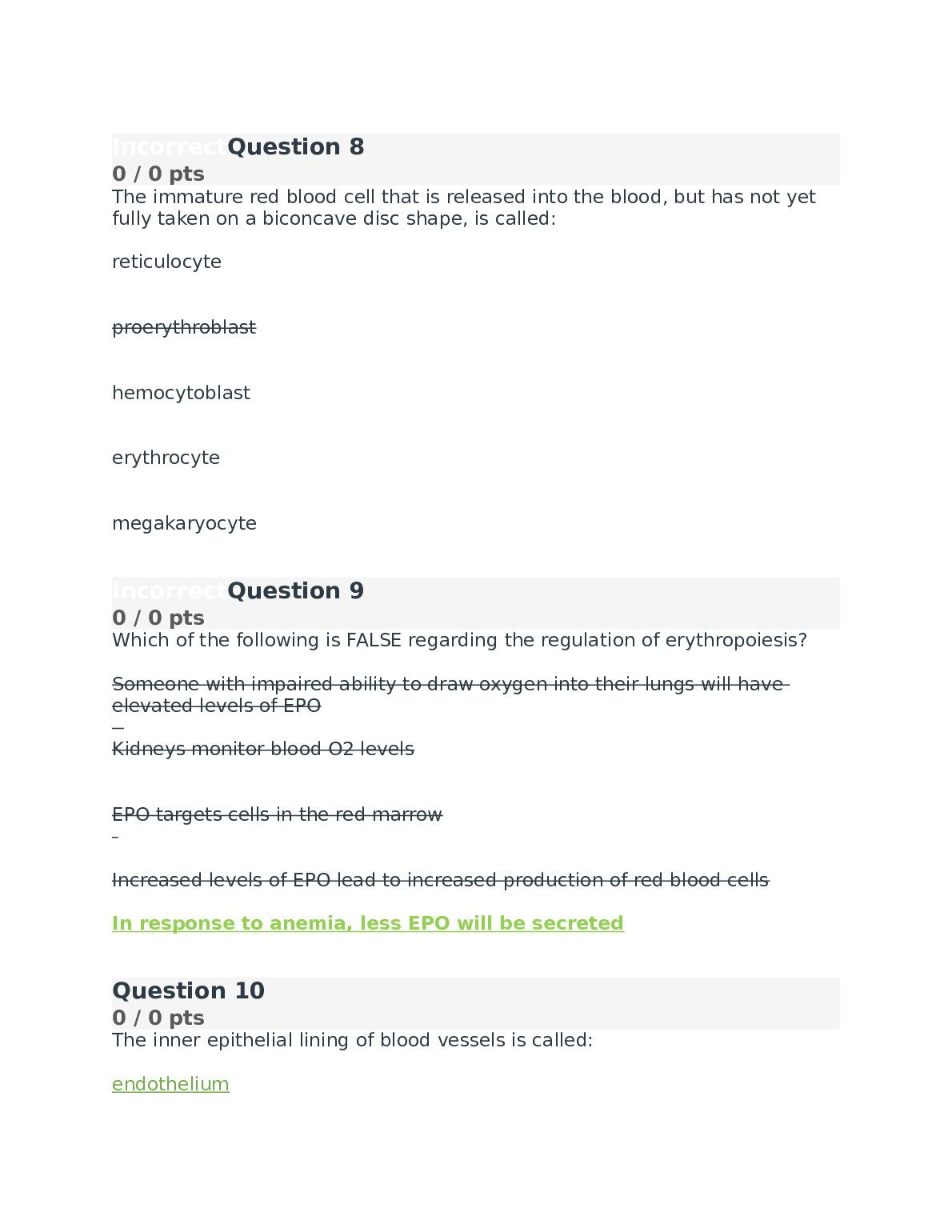 BIO 242 Anatomy and Physiology 2 EXam 55 Q&A - North Seattle College document preview page 3