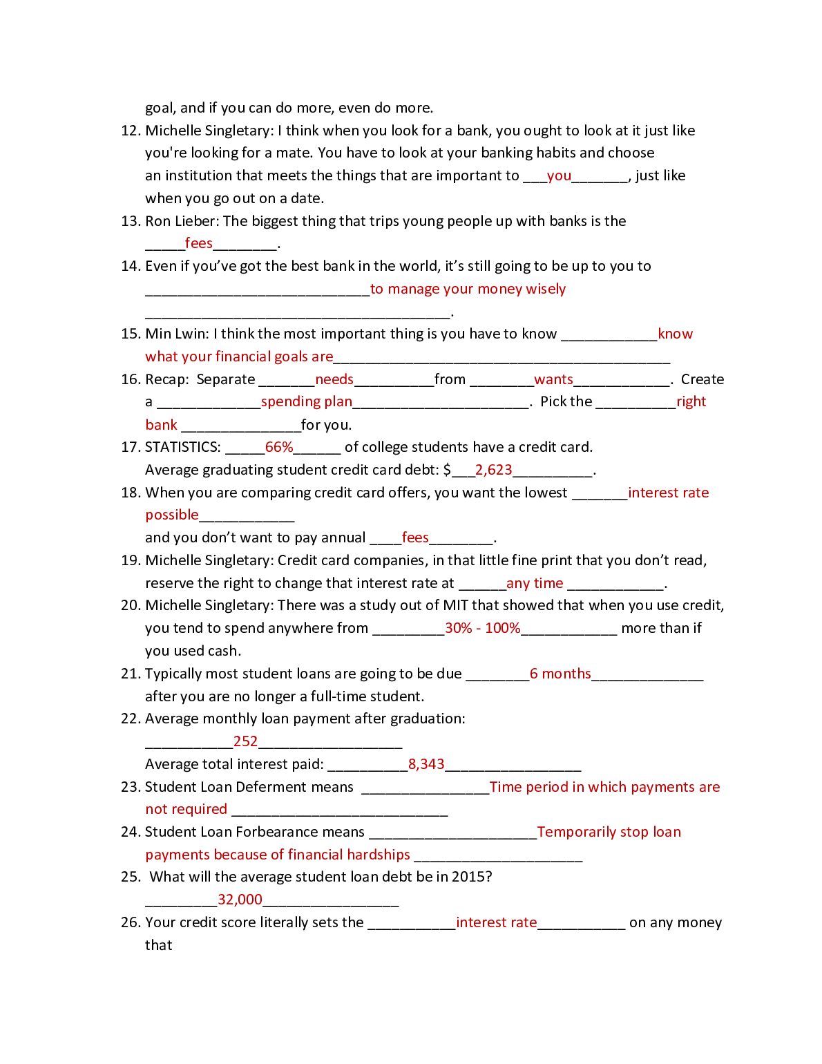 BE 141 Personal Financial Literacy For The College Student -Your Life, Your Money document preview page 2