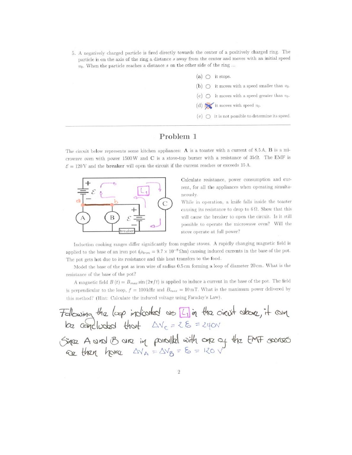 PHYA 21 Introduction to Physics IIA (Physics for Physical Scientists) - Test #1SOL document preview page 2