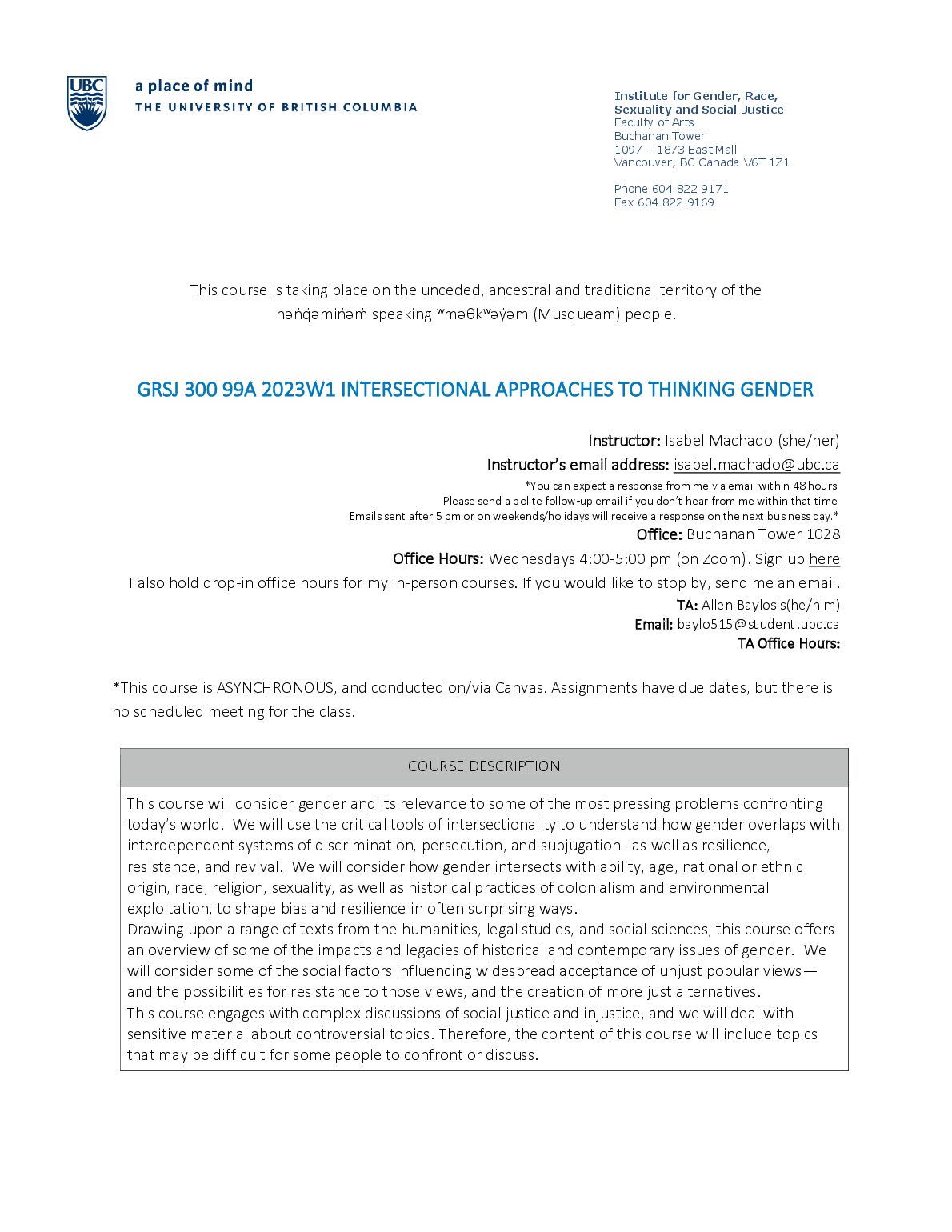 GRSJ 300 Syllabus 2025 preview image