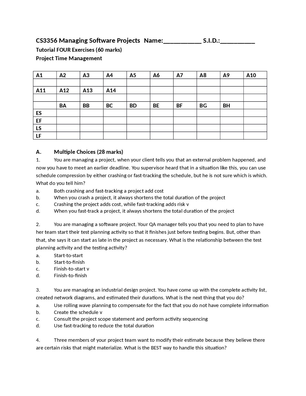 CS3356 Managing Software Projects preview image