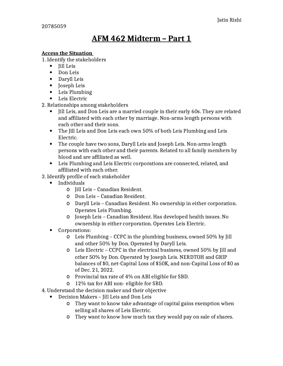 AFM 462 Midterm – Part 1. preview image