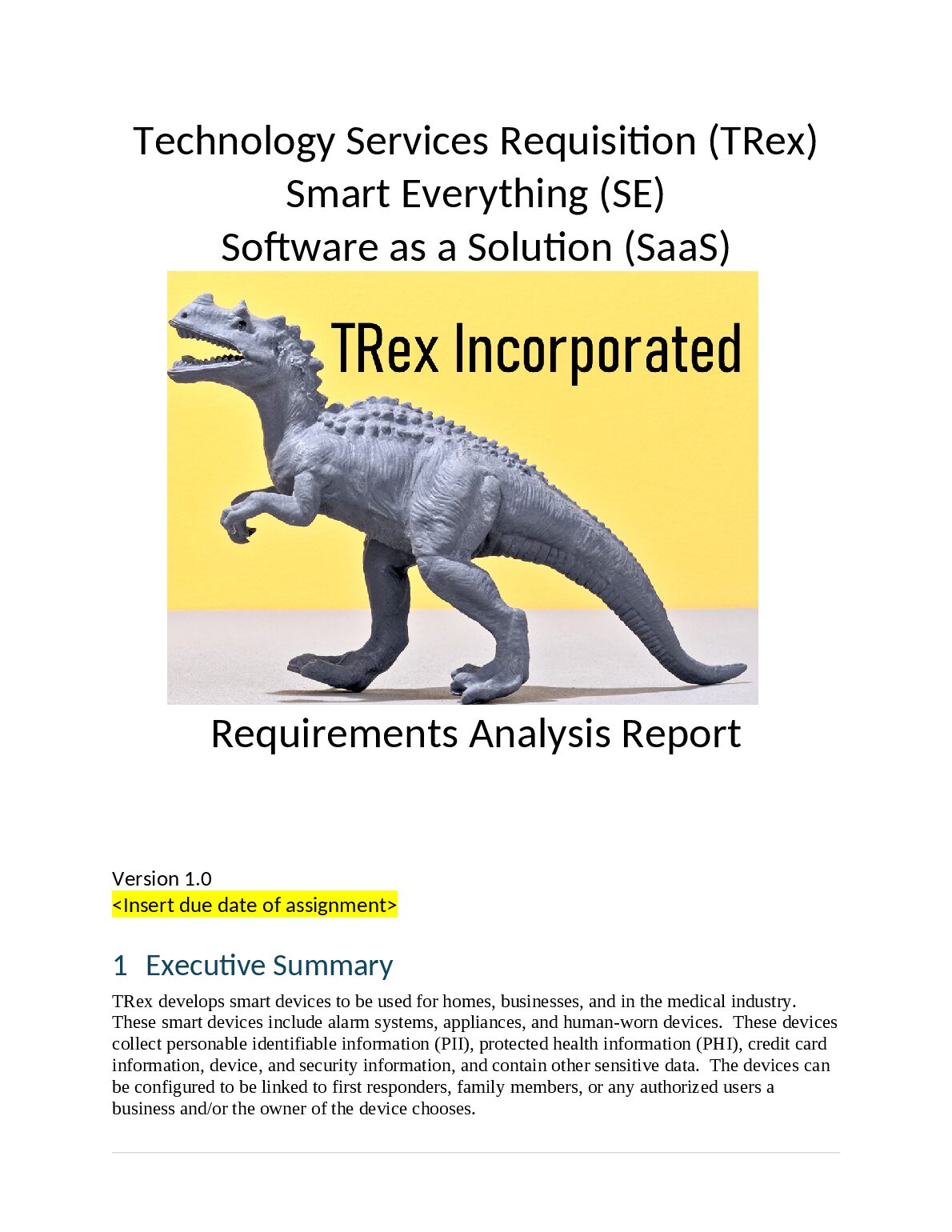 Technology Services Requisition (TRex) Smart Everything (SE) Software as a Solution (SaaS) preview image