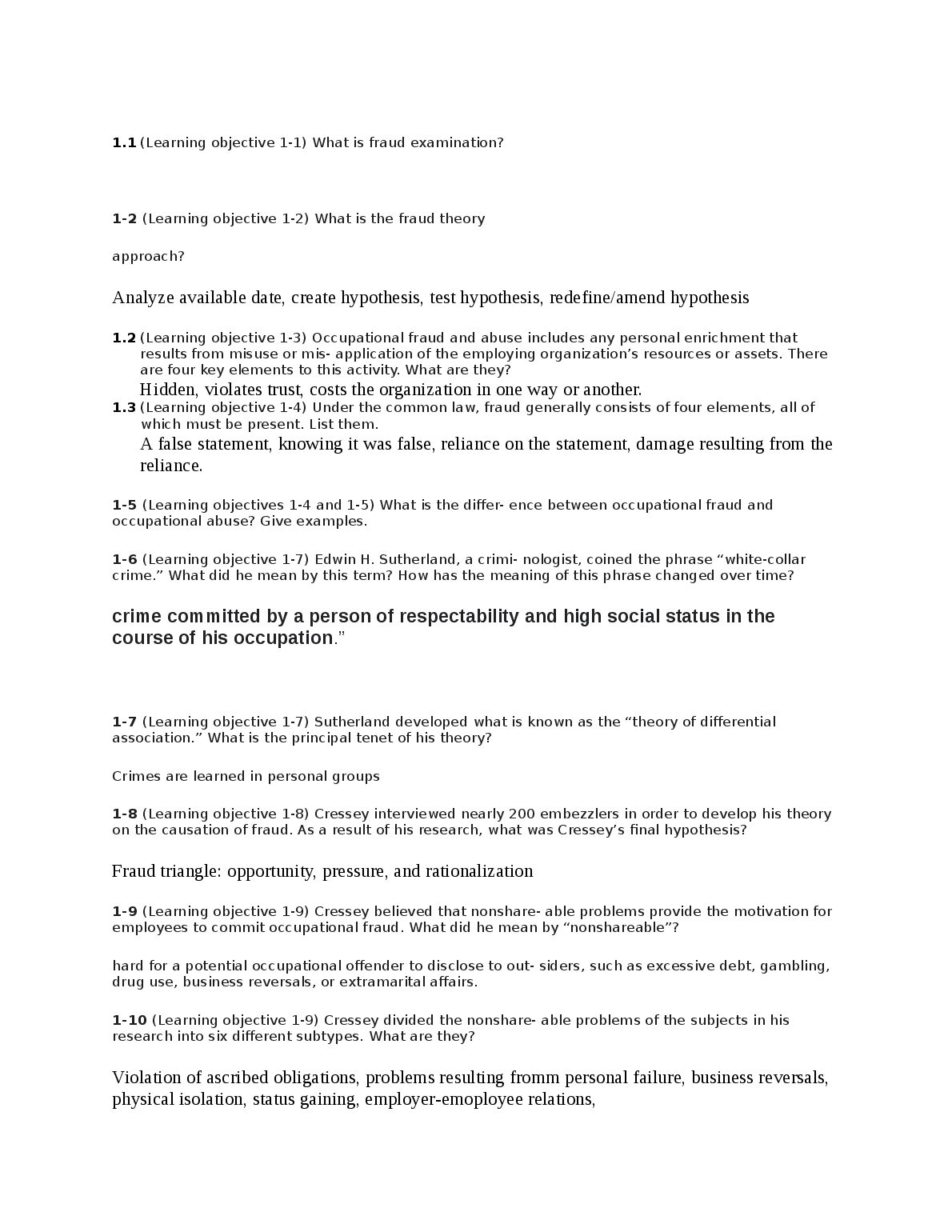 MOS 3367  Management and Organizational Studies - Introduction to Fraud Examination preview image