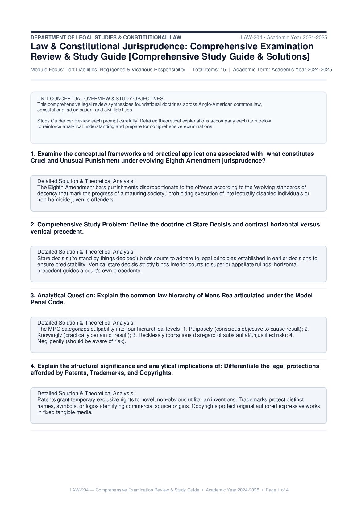 LAW 204 Law Course Concepts Review Packet Fall 2025 preview image