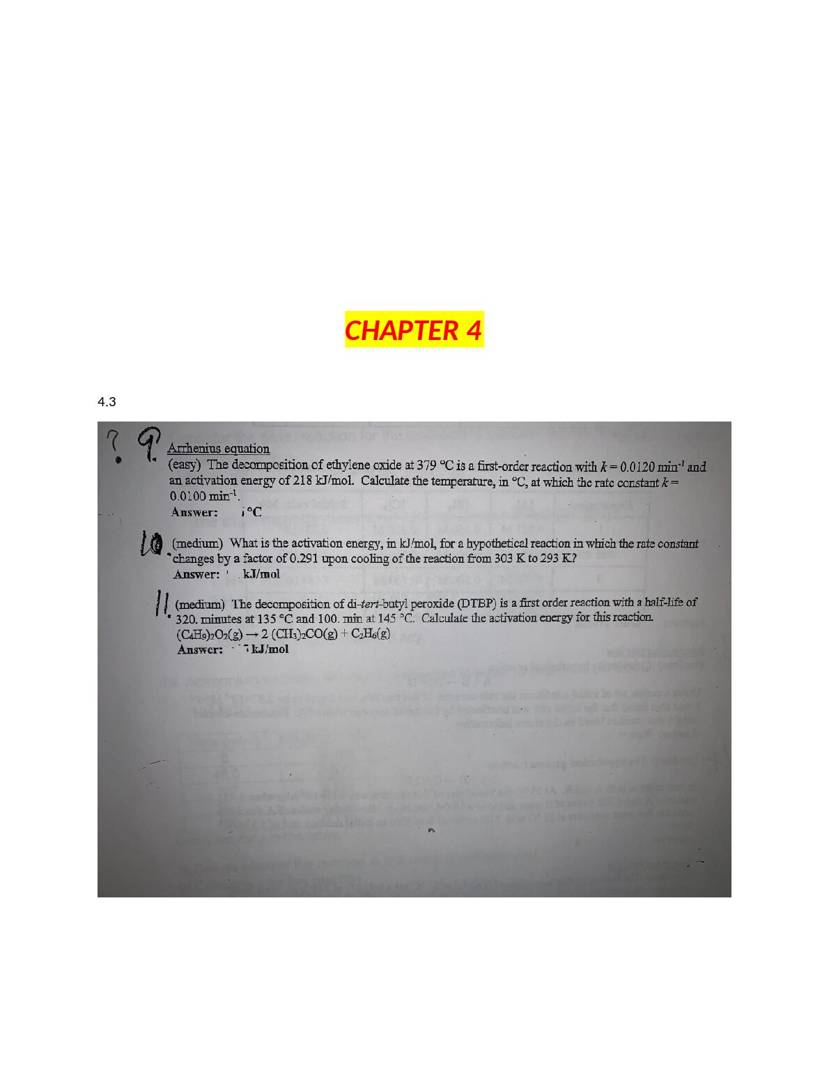 CHE 561 SOLVED HW PROBLEMS CH 4 & 5 . preview image